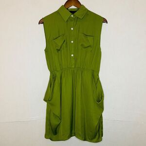 Green Sleeveless Mini Dress